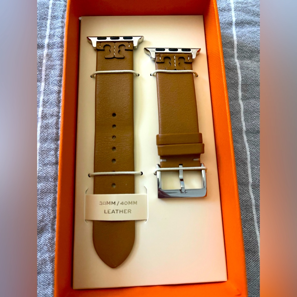 Tory Burch MCGRAW BAND FOR APPLE WATCH, LUGGAGE LEATHER, 38 MM – 40 MM